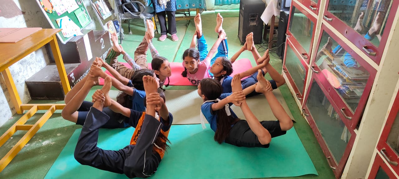 Yoga activity in youth and eco club